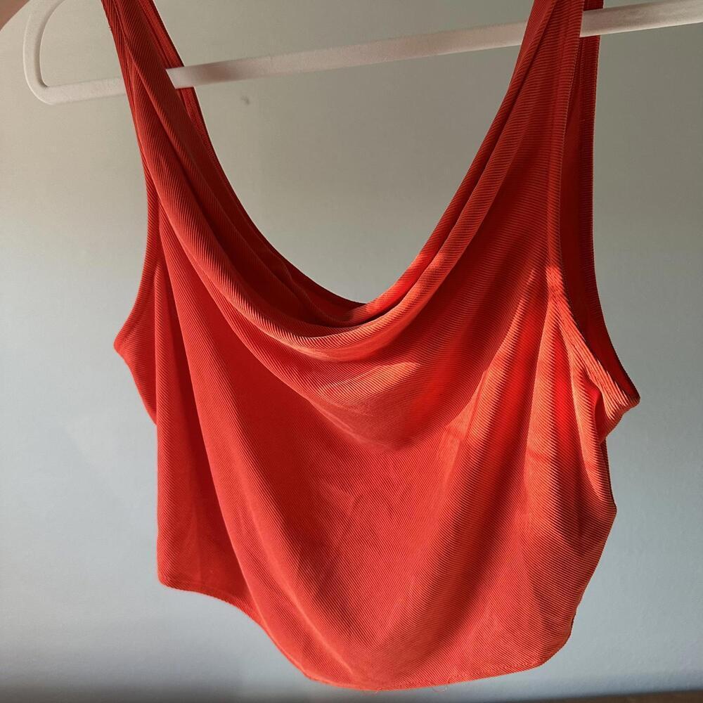 EUC Urban Outfitters Draped Cowl Neck Orange/Red Tank Top Size Small